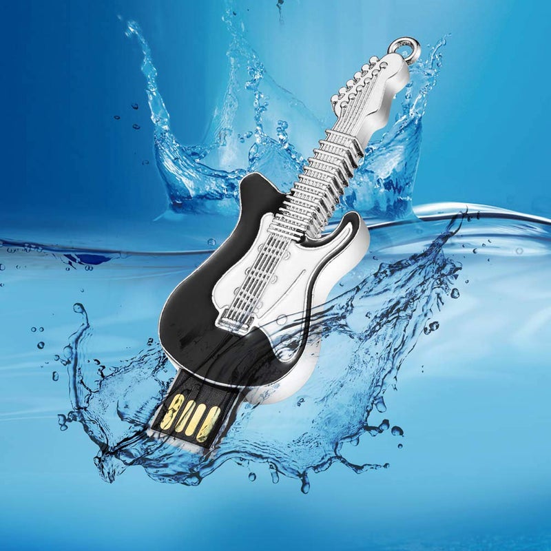 GARRULAX USB Flash Drive, 8GB / 16GB / 32GB USB 2.0 Waterproof USB Memory Stick Date Storage Pendrive Thumb Drives (16GB, Black Guitar) - Image 4